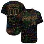 Musterdesign Benutzerdefiniertes Baseball-Mathe-Trikot Authentic 3D