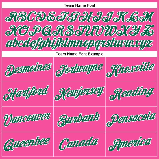 Baseball Damen Trikot V-Ausschnitt Kelly Custom Cropped Grün-Weiß Rosa