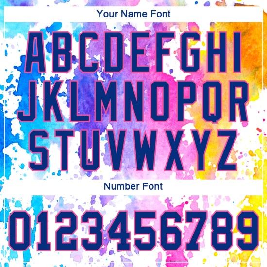 Benutzerdefiniertes weißes Royal-Pink 3D-Muster-Design Aquarell Authentic Baseball Jersey