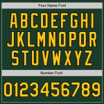 Grünes authentisches Baseball-Trikot in Gold-Schwarz