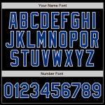 Custom Pinstripe Schwarz Authentic Royal-Weiß Baseball Jersey Neongrün