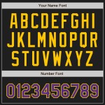 Benutzerdefiniertes authentisches Baseballtrikot in Schwarz, Lila und Gold