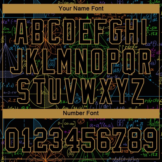 Musterdesign Benutzerdefiniertes Baseball-Mathe-Trikot Authentic 3D