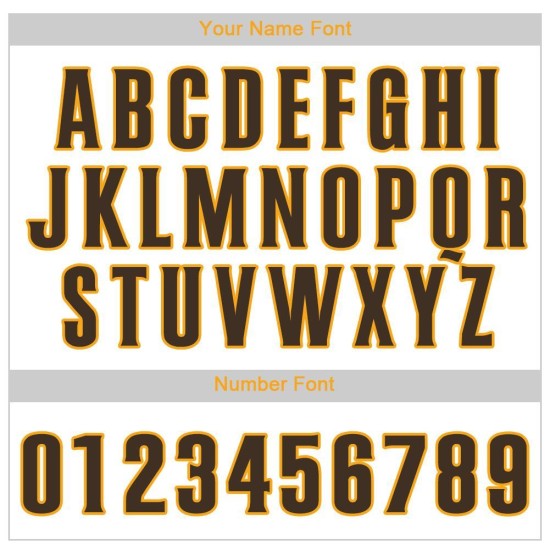 Benutzerdefinierte weiß braun Nadelstreifen braun-gold Baseball Jersey Benutzerdefinierte weiß braun Nadelstreifen braun-gold Baseball Jersey