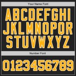 Benutzerdefiniertes authentisches zweifarbiges Baseballtrikot in Schwarz und Gold Benutzerdefiniertes authentisches zweifarbiges Baseballtrikot in Schwarz und Gold