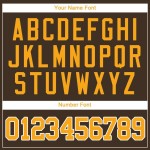 Individuelles braun-gold-weißes Baseball-Trikot