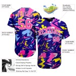 Jersey Custom Baseball Authentische Musik 3D Festival Design Muster Jersey Custom Baseball Authentische Musik 3D Festival Design Muster