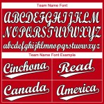 Benutzerdefiniertes rot-weiß-schwarzes Baseballtrikot Benutzerdefiniertes rot-weiß-schwarzes Baseballtrikot