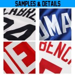 Benutzerdefiniertes authentisches Baseball-Trikot mit marineblauen und weißen Nadelstreifen in Weiß und Grau