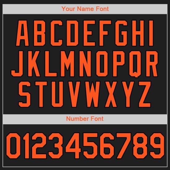 Benutzerdefiniertes schwarz-oranges Baseball-Trikot Benutzerdefiniertes schwarz-oranges Baseball-Trikot