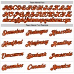 Beschnittenes Baseball Custom Damen Weiß Jersey Orange-Schwarz V-Ausschnitt