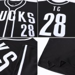 Benutzerdefiniertes authentisches Baseball-Trikot in Schwarz und Weiß