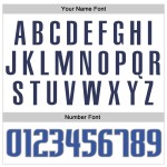 Jersey Weiß Authentic Custom Blau-Marineblau Baseball