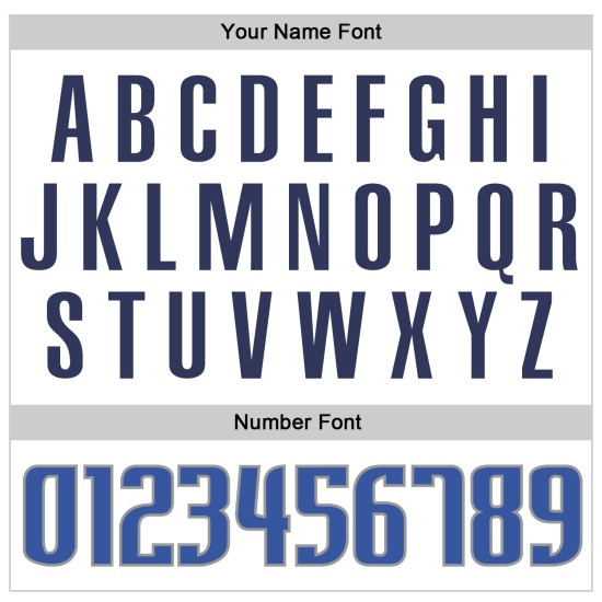 Jersey Weiß Authentic Custom Blau-Marineblau Baseball