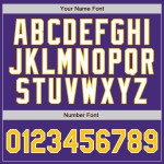 Benutzerdefinierte lila weiß Nadelstreifen Gold-weiß authentische Baseball Jersey Benutzerdefinierte lila weiß Nadelstreifen Gold-weiß authentische Baseball Jersey