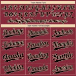 Benutzerdefiniertes authentisches Baseball-Trikot in Crimson Black-City Cream