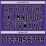 Benutzerdefiniertes Lila Schwarz-Weiß Authentic Baseball Trikot Benutzerdefiniertes Lila Schwarz-Weiß Authentic Baseball Trikot