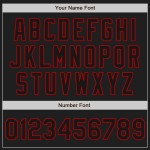 Benutzerdefiniertes Weiß-Schwarz-Rot Authentic Split Fashion Baseball Jersey