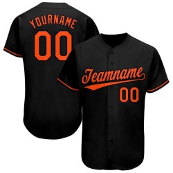 Benutzerdefiniertes schwarz-oranges Baseball-Trikot