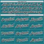 Benutzerdefiniertes Teal Black Pinstripe Schwarz-Weiß Authentic Baseball Jersey