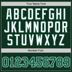 Benutzerdefiniertes grün-weißes Nadelstreifen-Baseballtrikot in Kelly-Grün-Weiß Benutzerdefiniertes grün-weißes Nadelstreifen-Baseballtrikot in Kelly-Grün-Weiß