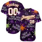 3D Jersey Authentische Baseball Happy Halloween Spinnen Muster Custom