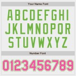 Grün-Pink Authentic Custom Split Baseball Fashion Jersey Neon Weiß