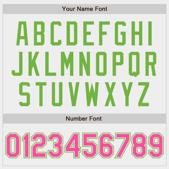 Grün-Pink Authentic Custom Split Baseball Fashion Jersey Neon Weiß