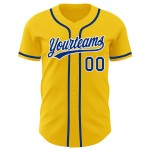 Benutzerdefiniertes authentisches gelbes und weißes Baseball-Trikot Benutzerdefiniertes authentisches gelbes und weißes Baseball-Trikot