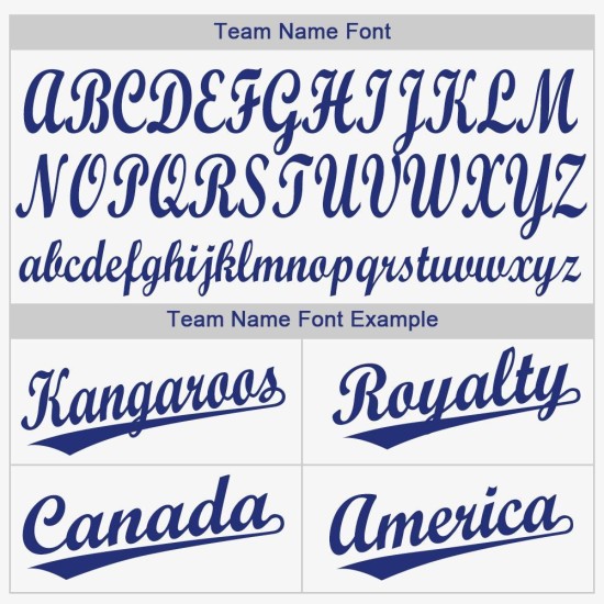 Individuelles weißes Royal-Baseballtrikot