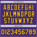 Authentic Fashion Custom Lila Jersey Gold-Schwarz Baseball Fade