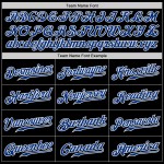 Custom Pinstripe Schwarz Authentic Royal-Weiß Baseball Jersey Neongrün